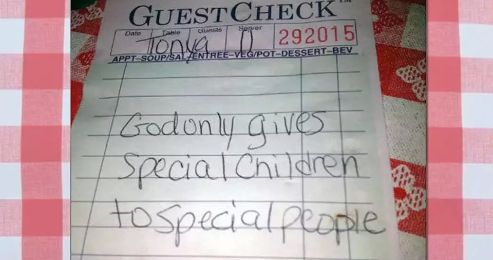 Note: God only gives special children to special people.