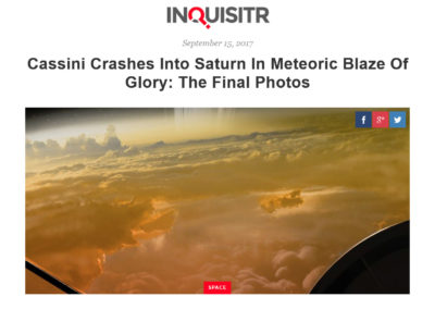 Cassini Crashes Into Saturn