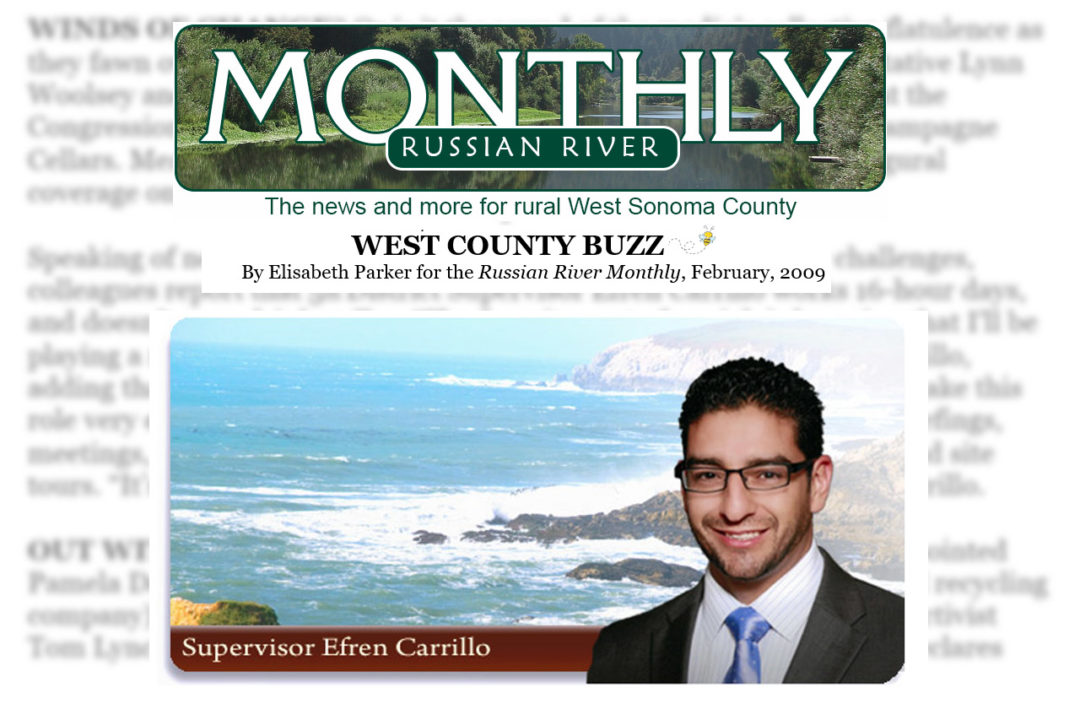 Writing Samples - Elisabeth Parker - Russian River Monthly - West County Buzz - Feb 2009.
