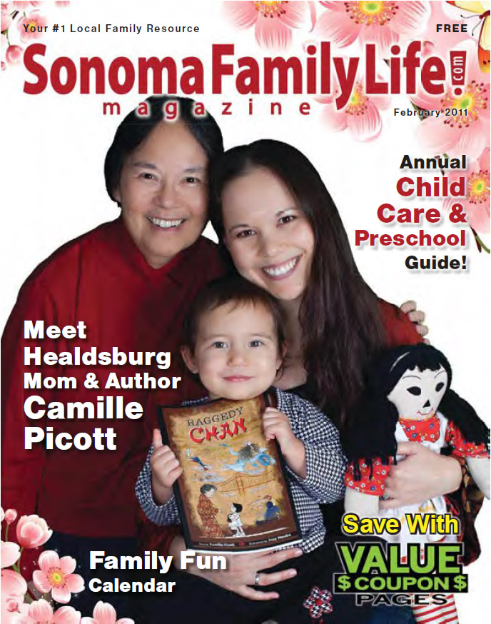 Sonoma Family Life Magazine cover, Calendar Editor, Elisabeth Parker Writing Samples, February 2011.