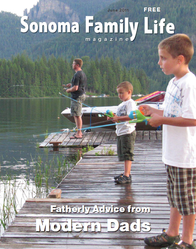 Sonoma Family Life Magazine cover, Calendar Editor, Elisabeth Parker Writing Samples, June 2011.
