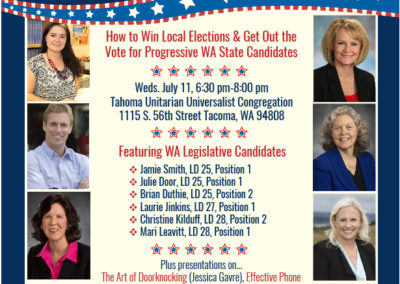 Midterm Madness -- Candidate forum flier for Indivisible Tacoma.