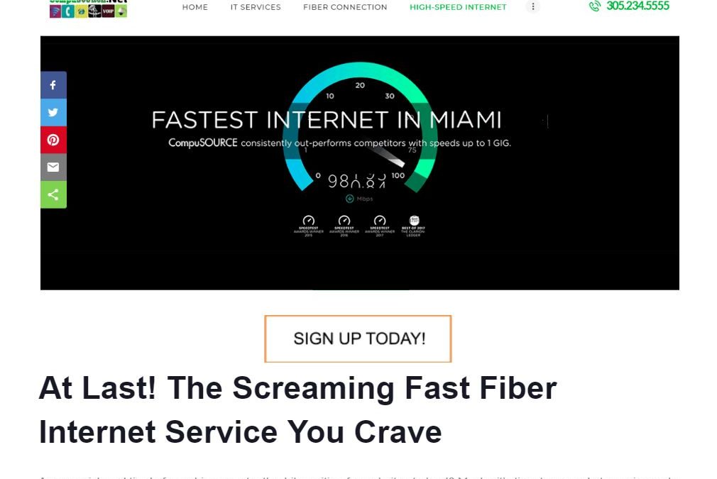 Fiber Internet Service (Landing Page)